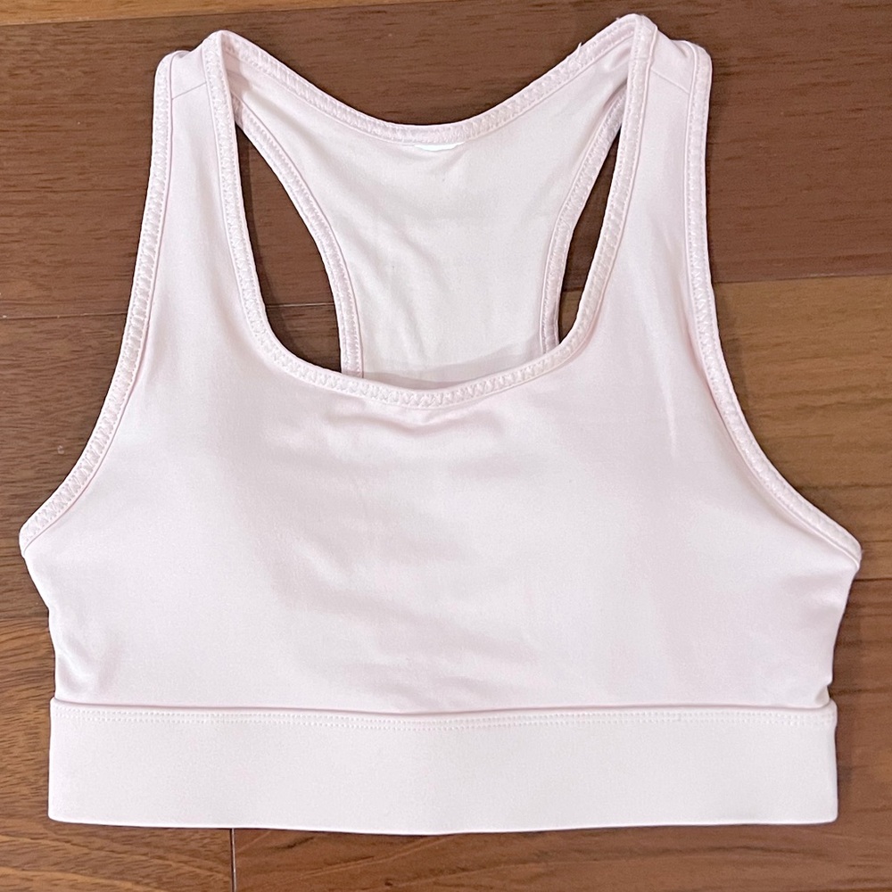 Fabletics On The Go Sports Bra- pearl pink